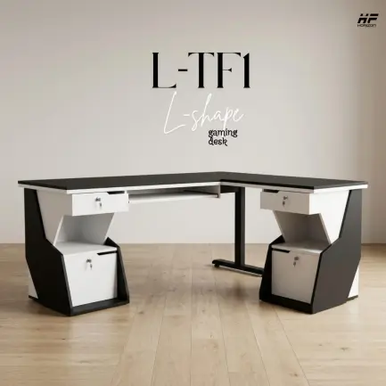 L-shaped gaming desk