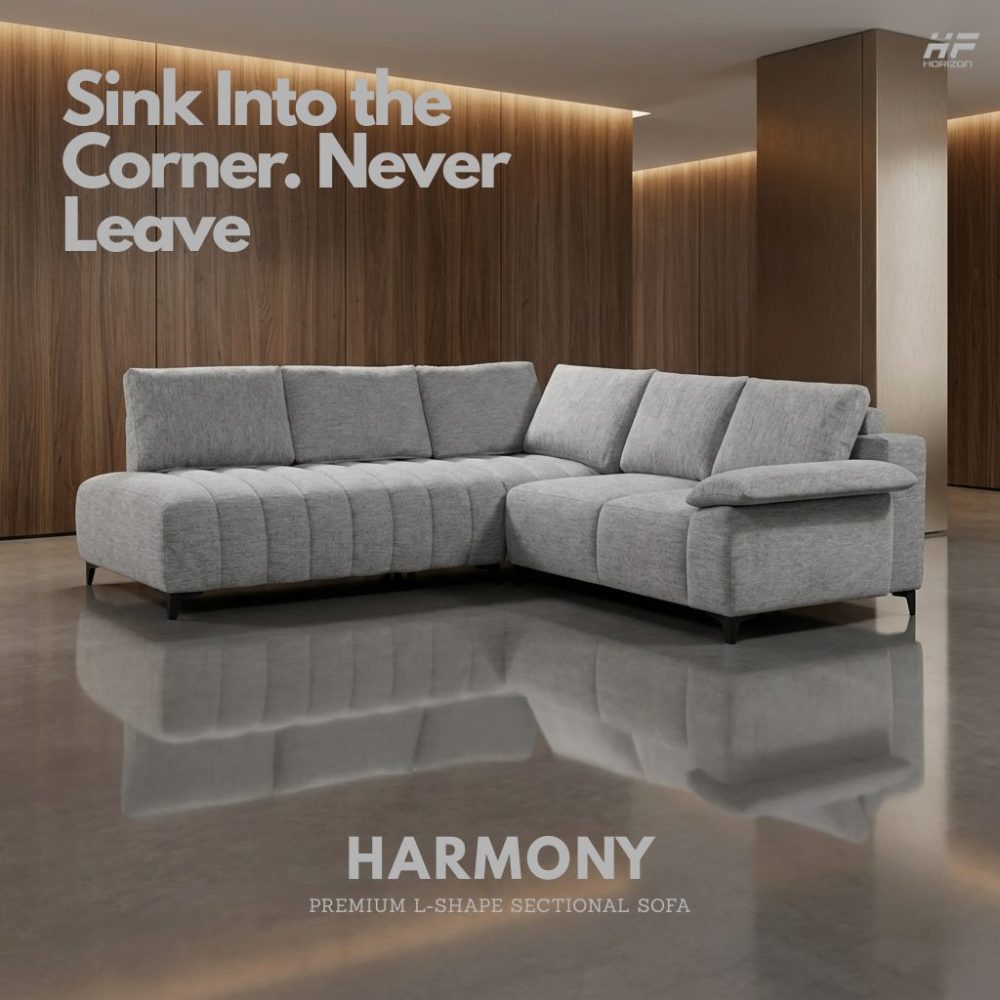 Horizon Premium L-shape Sectional Sofa – Harmony
