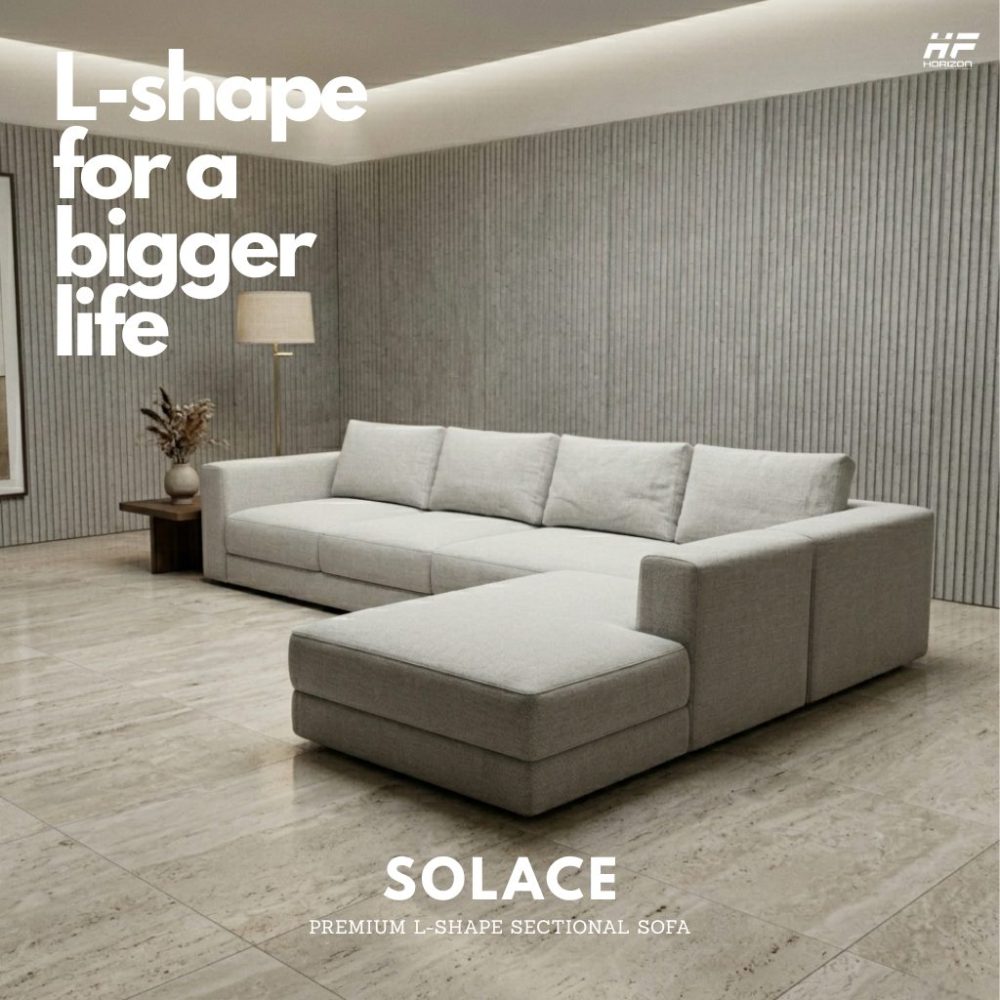 Horizon Premium L-shape Sectional Sofa – Solace