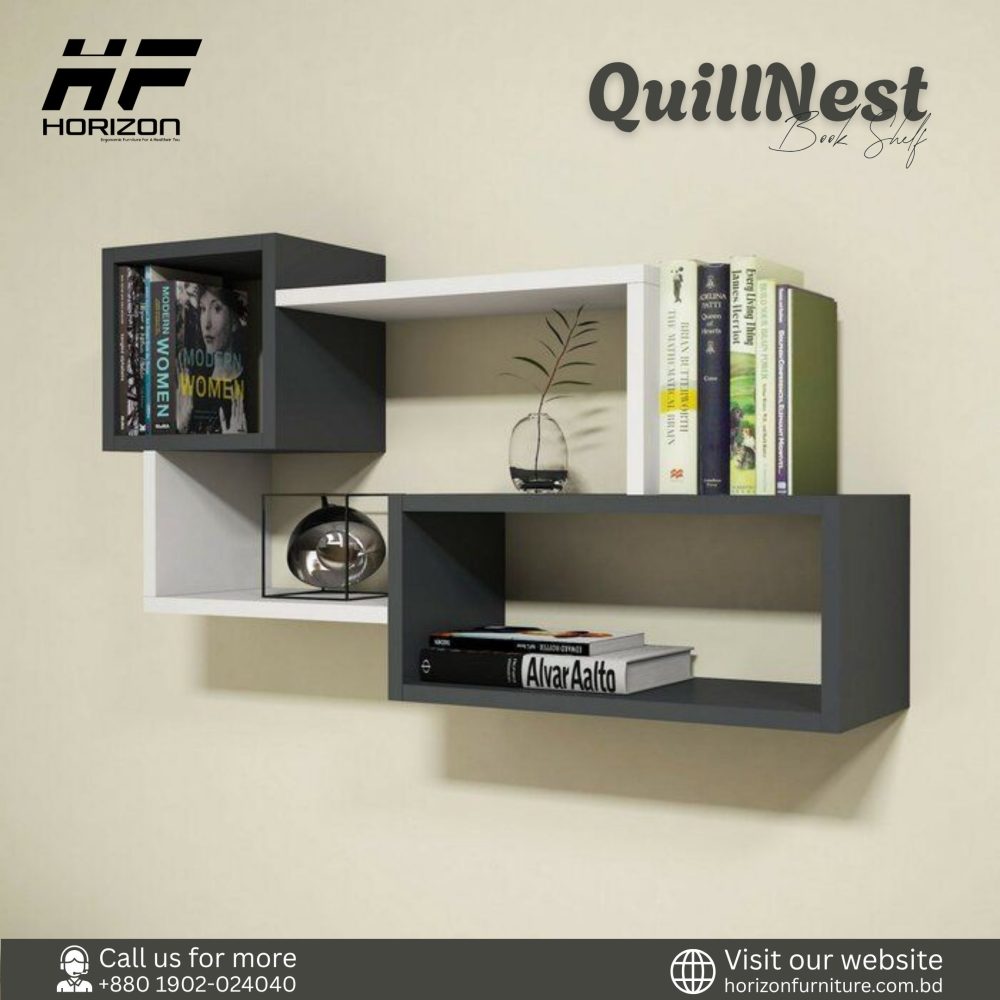 5-1-2.jpg Horizon Premium Wall-Mount Bookshelf- QuillNest - Image 1