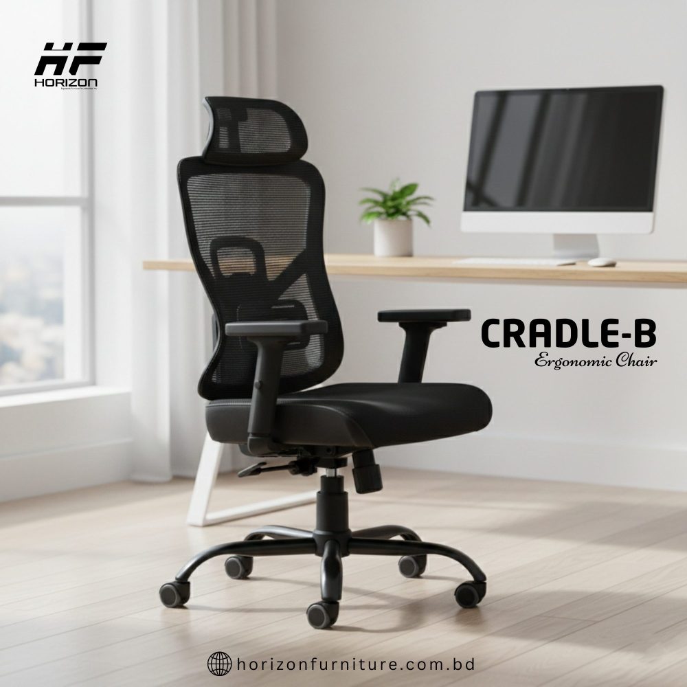 CRADLE-B.jpg Horizon Premium Imported Orthopedic Ergonomic chair- CRADLE - Image 1