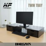 Horizon Dual Drawer Monitor Raiser- TWIN-TRAY