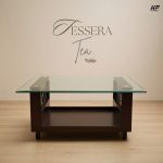 Horizon Premium Lacquer Finished Glass Top Tea Table- TESSERA